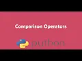 1 - Comparison Operators in Python Presented by Dr N Miri