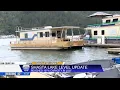 Water levels at Lake Shasta north of Redding reaches full pool