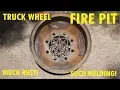 How to make a fire pit from a rusty old truck wheel with a 100 eBay stick welder
