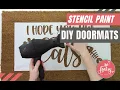 How to Paint a Coir Doormat with Vinyl Stencils