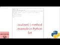 Python - issubset method Example