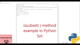 Python - issubset method Example