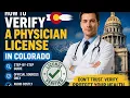 How to verify a physician license in Colorado