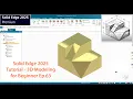 Solid Edge 2025 tutorial - 3D Modeling for Beginner Ep 63