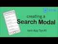How to create Ionic Search modal