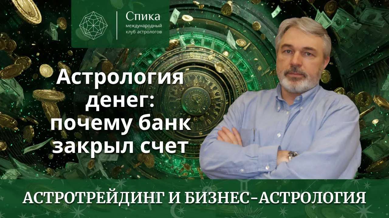 Астрология денег: почему банк закрыл счёт. Лектор - Андрей Бухарин.