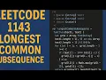 LeetCode 1143 LCS with Dynamic Programming JavaScript Tutorial