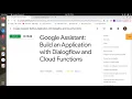 Google Assistant Build an Application with Dialogflow and Cloud Functions GSP174