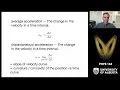 Unit 2 Week 1 1D Kinematics