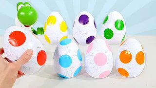Yoshi Surprise Eggs for Kids! Learn Spanish and English Colors and Animals for Toddlers!
