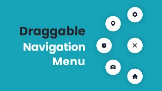 Draggable Circular Navigation Menu in HTML CSS JavaScript