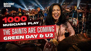 The Saints Are Coming,  played by 1000 musicians with Harry Connick JR introduction