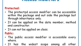 Access Modifiers in Java Java in Telugu Lecture 48