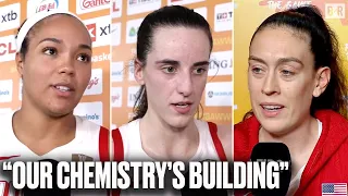 Caitlin Clark, Napheesa Collier, Breanna Stewart Talk USA's Bounce Back Win vs. Czechia