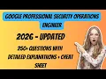 Google Professional Security Operations Engineer Practice Tests Questions 2026