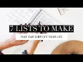 7 Lists to make that can simplify your life