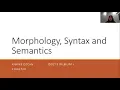 Differences and similarities between Morphology syntax and semantics