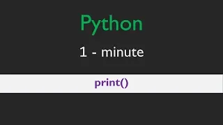 Python tutorial - print error fix 1-minute Python fixes