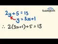 Simultaneous Equations solved using Substitution