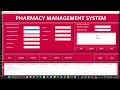 Python Tkinter Project GUI based and using MySql Database Pharmacy Project