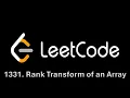 Leetcode 1331 Rank Transform of an Array Daily 2nd October