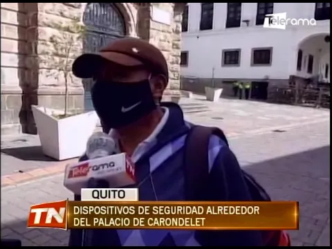 Dispositivos de seguridad alrededor del palacio de Carondelet
