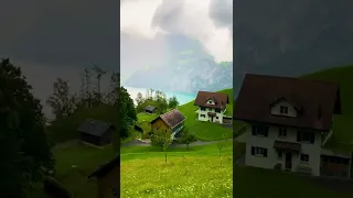 صوت مطر ورعد راحة نفسية تصوير قرية سويسري اجمل طبيعة في اوربا اتمنى ان تنال اعجابكم 