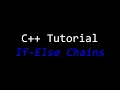 C Tutorial 4 - If Else Chains