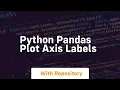 python pandas plot axis labels