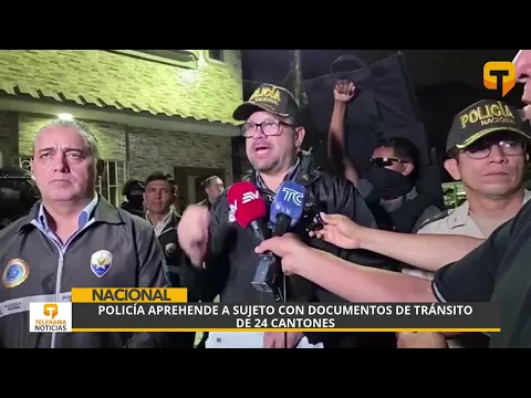 Policía aprehende a sujeto con documentos de tránsito de 24 cantones