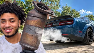 REMOVING MY MANUAL SCATPACK CATALYTIC CONVERTERS…