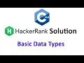 Basic Data Types HackerRank C Solution Only Campus Code