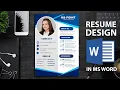Lagu How To Design A Modern Resume in Microsoft Word? Resume Design Tutorial Full Guide