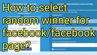 Random Comment Picker for Facebook How to Pick Random Winner for Page Gainerstv