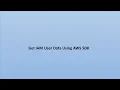How to get AWS IAM role data in AWS SDK using STS
