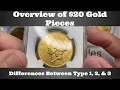 Overview of 20 Gold Pieces - Identifying Differences Between Type 1 2 3