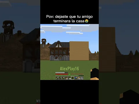 Pov: Dejaste que tu Amigo Terminara la Casa😭 #minecraft #minecraftmemes