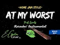 Download Lagu AT MY WORST- my ACOUSTIC Cover Karaoke Instrumental -Male Key