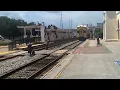 Northbound sunrail arriving at downtown Orlando Florida