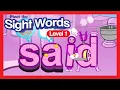 Meet the Sight Words Level 1 - said Preschool Prep Company