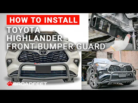 Download MP3 2020-2023 Toyota Highlander Front Bull Bar A Bumper Guard with Skid Plate - Installation