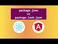 package json vs package lock json what is package json