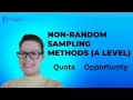 Non Random Sampling methods A level ExamSolutions
