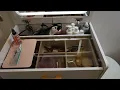 3-in-1 Vanity Desk with LED Mirror Power Outlet - Flip-Up Dressing Table with Charging Station