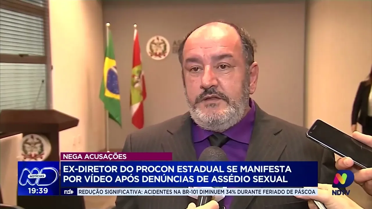Ex-diretor do Procon se manifesta por vídeo após denúncias de assédio sexual