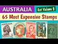 Most Expensive Stamps Of Australia - Part 1 65 Rare Australian Stamps Estimated Auction Values