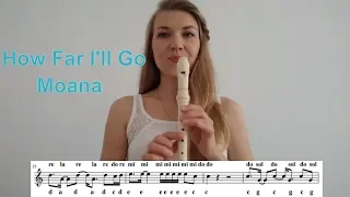 moana how far ill go recorder tutorial sheet music