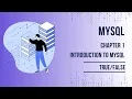 MySQL Textbook Chapter - 1