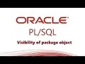 Tutorial Visibility of package object in Oracle Database