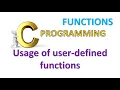 C Programming Tutorials Usage of user-defined functions Malayalam